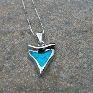 Sterling silver opal necklace